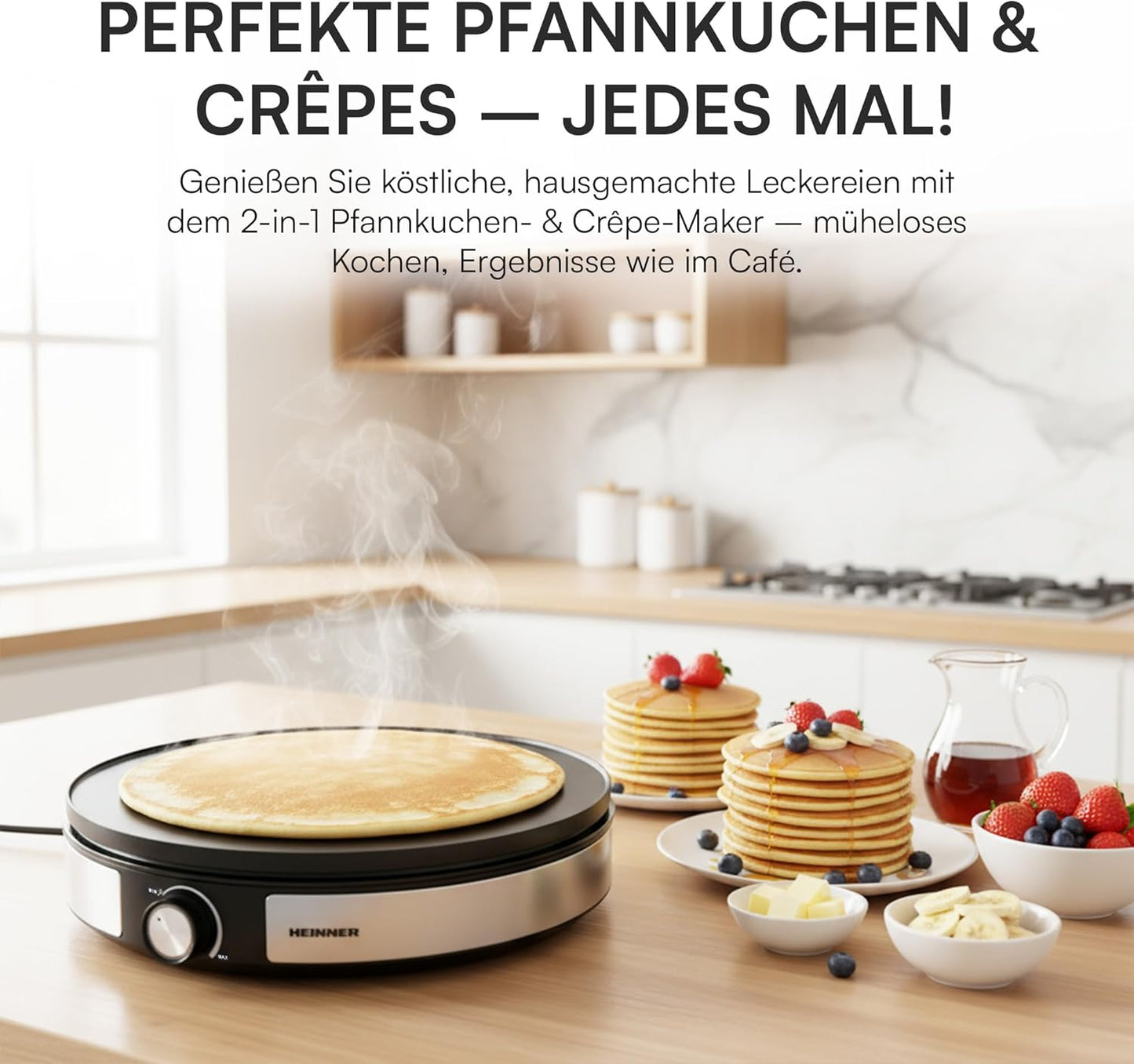 2-in-1 Crêpe-/Pfannkuchen-Maker