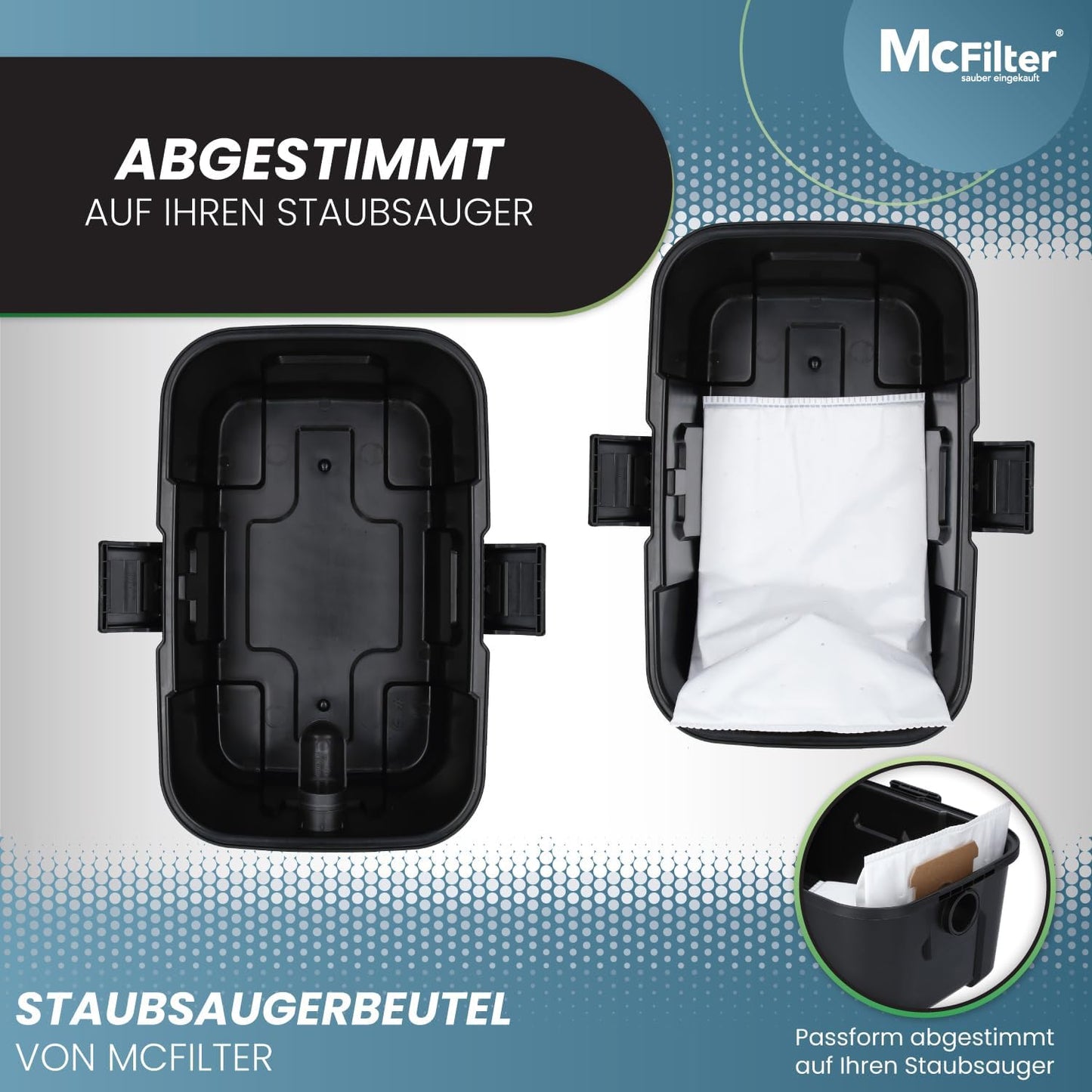 10 Stk. Staubsaugerbeutel, 10 x 10 Liter
