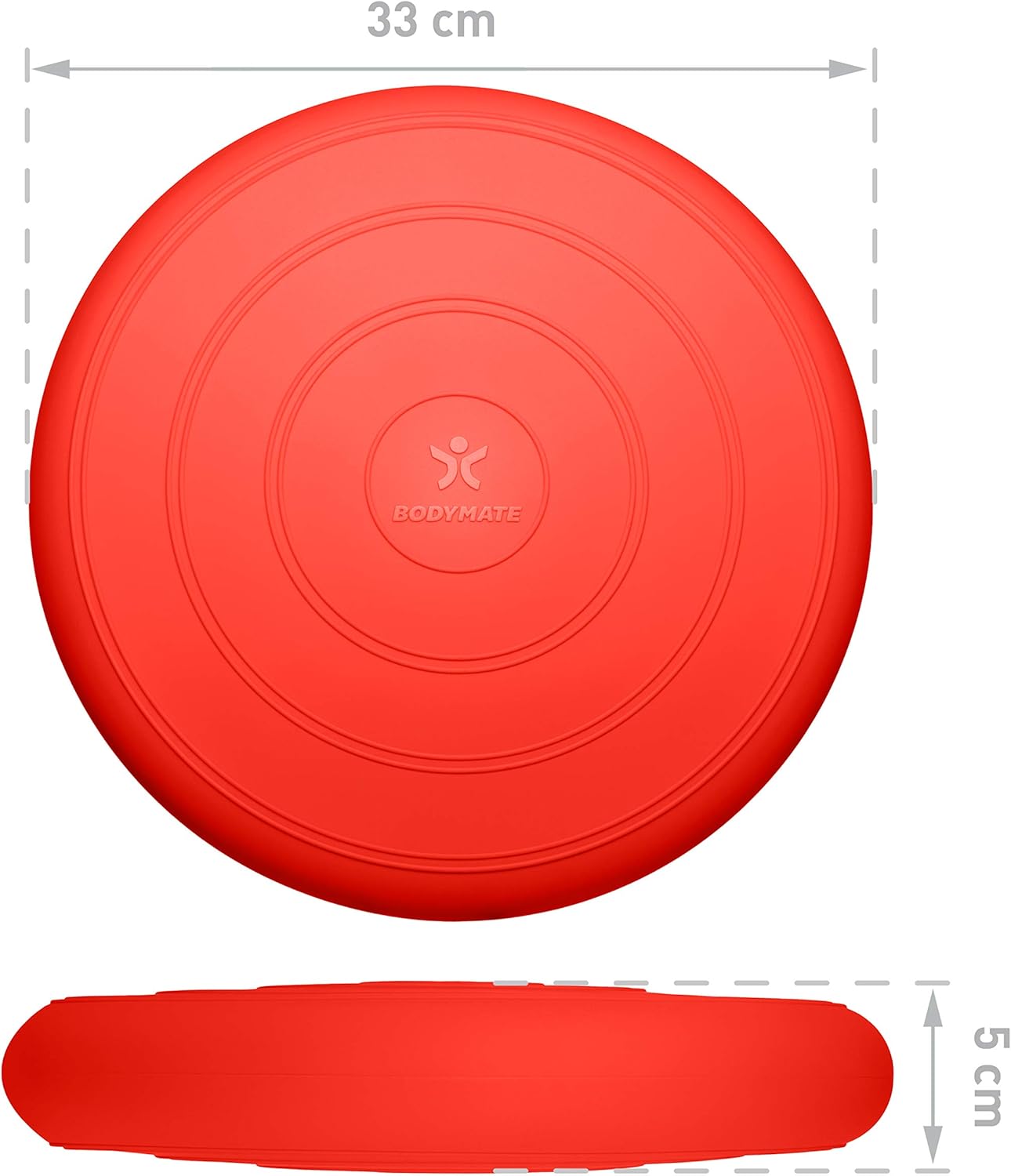 Ballsitzkissen Comfort mit Pumpe, PEPPER-RED