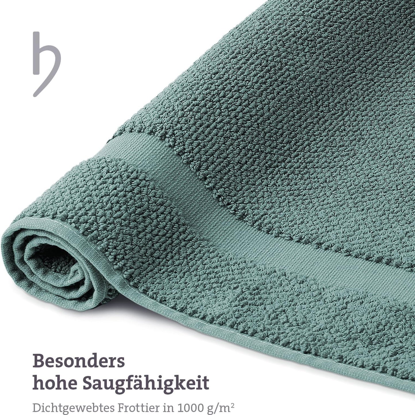 Badvorleger, 60 x 100 cm, 60 x 100 cm (Rechteckig) Ozeangrün