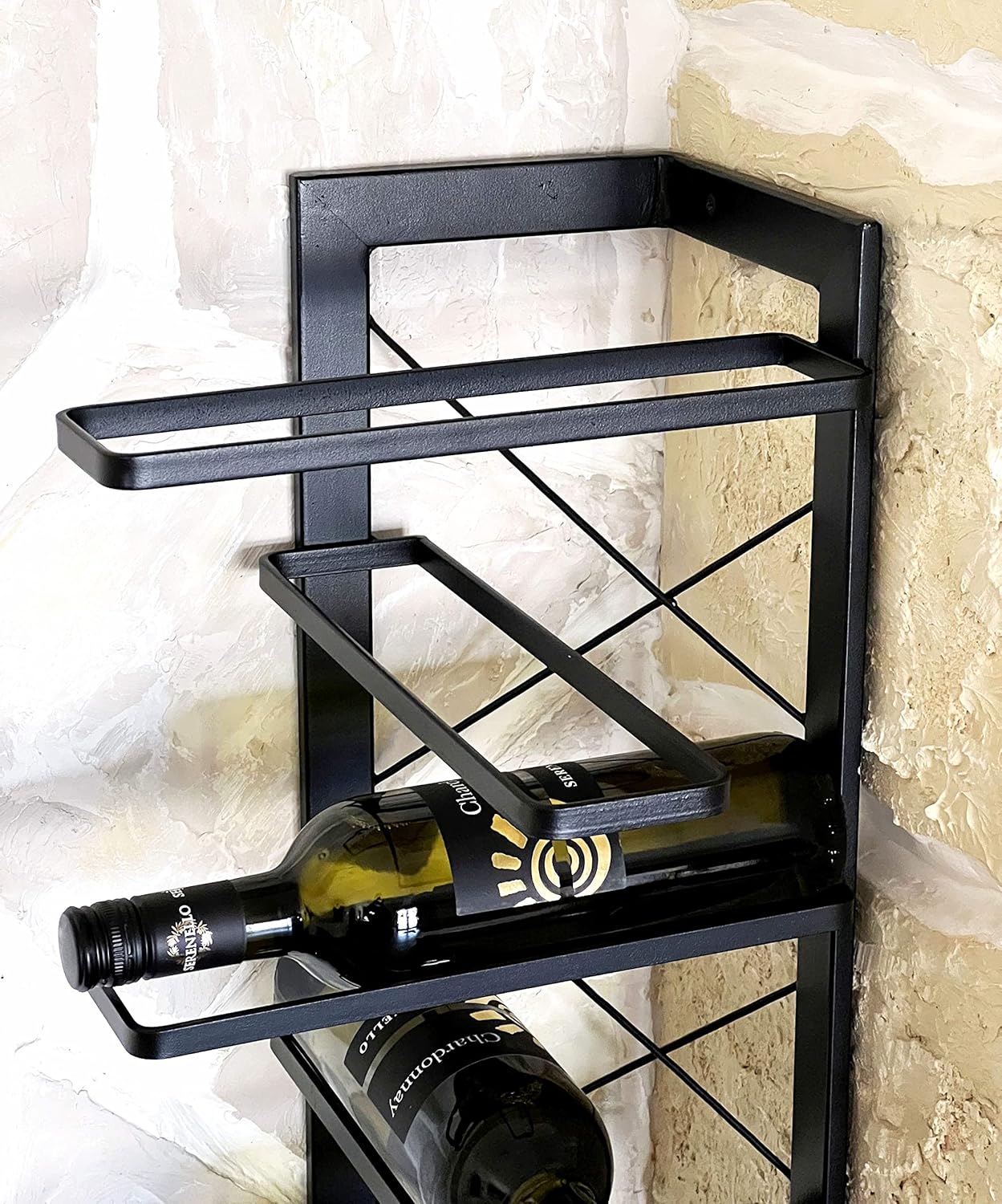 Eck-Weinregal für Wandmontage