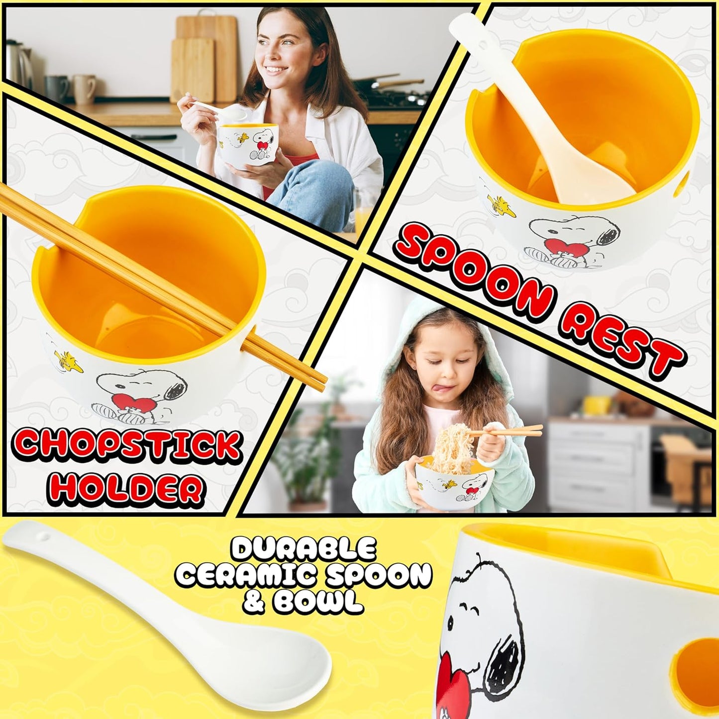 Ramen-Schüssel Set, Multi Peanuts Snoopy