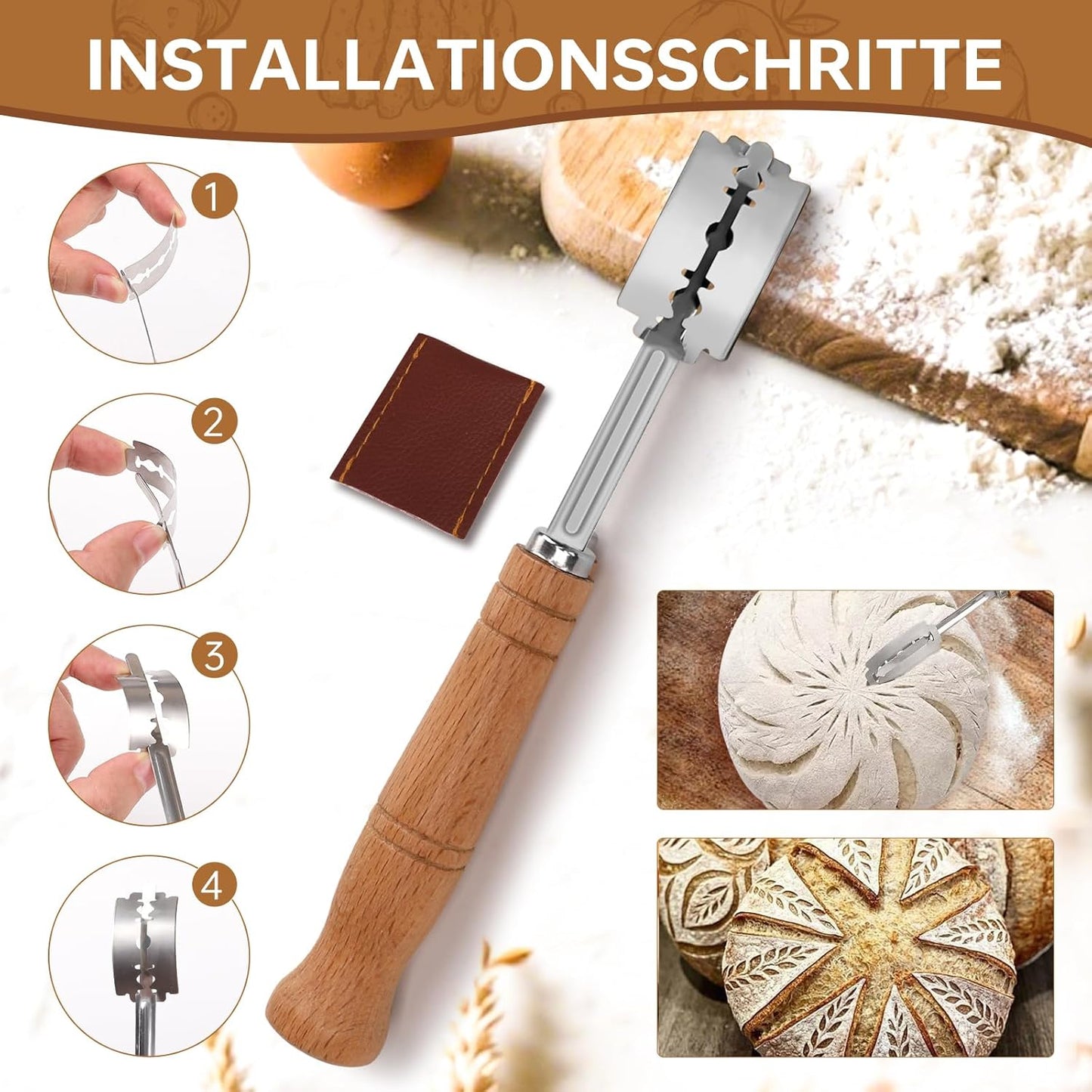 10-teiliges Gärkörbchen-Set für Sauerteig