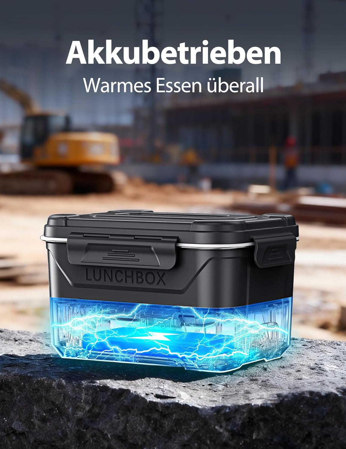 Elektrische Lunchbox mit Akku & Aufheizfunktion, Black