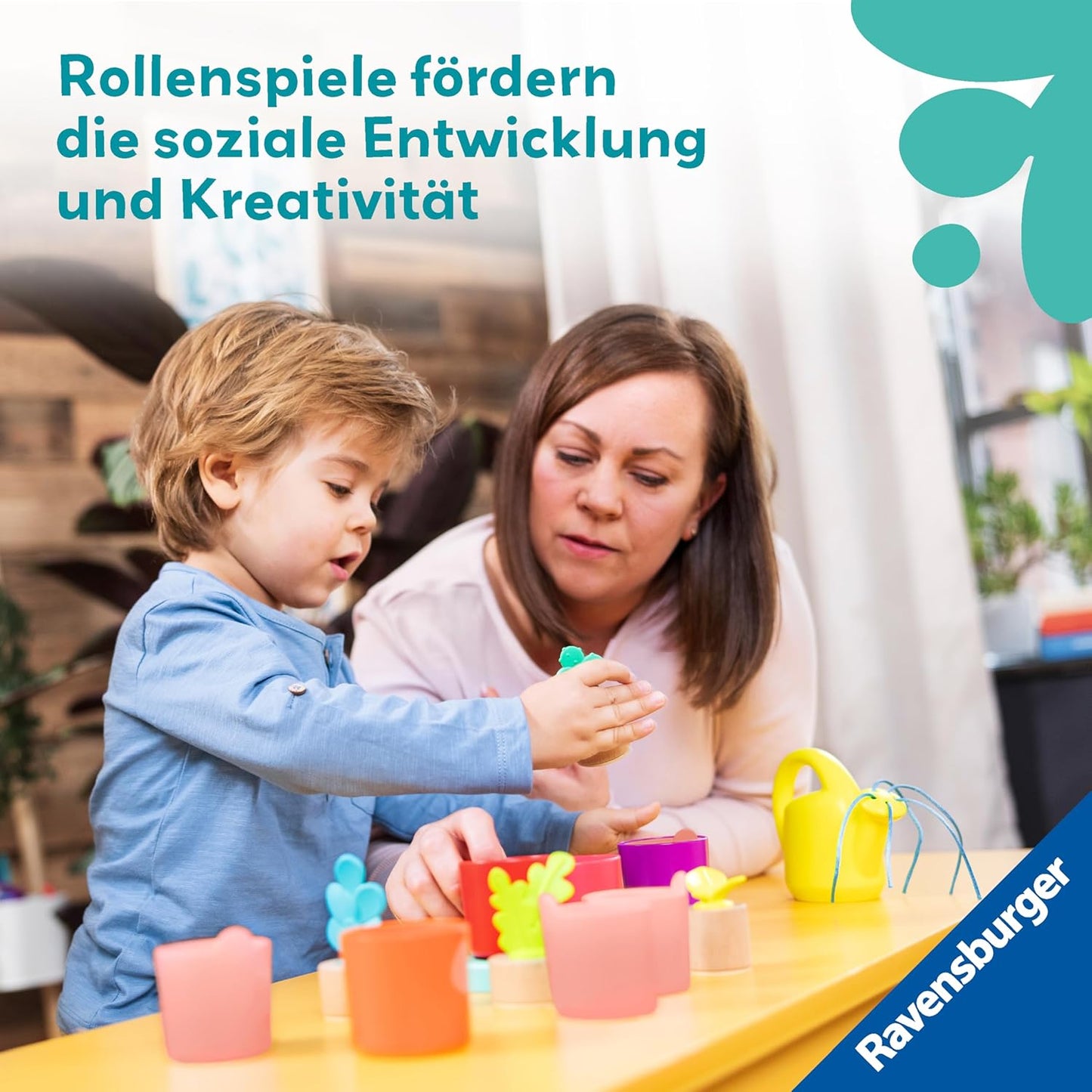 Play+ Puzzle- & Spiel-Set: Meine kleinen Pflanzen – Kinderpuzzle, Pretend Play Set