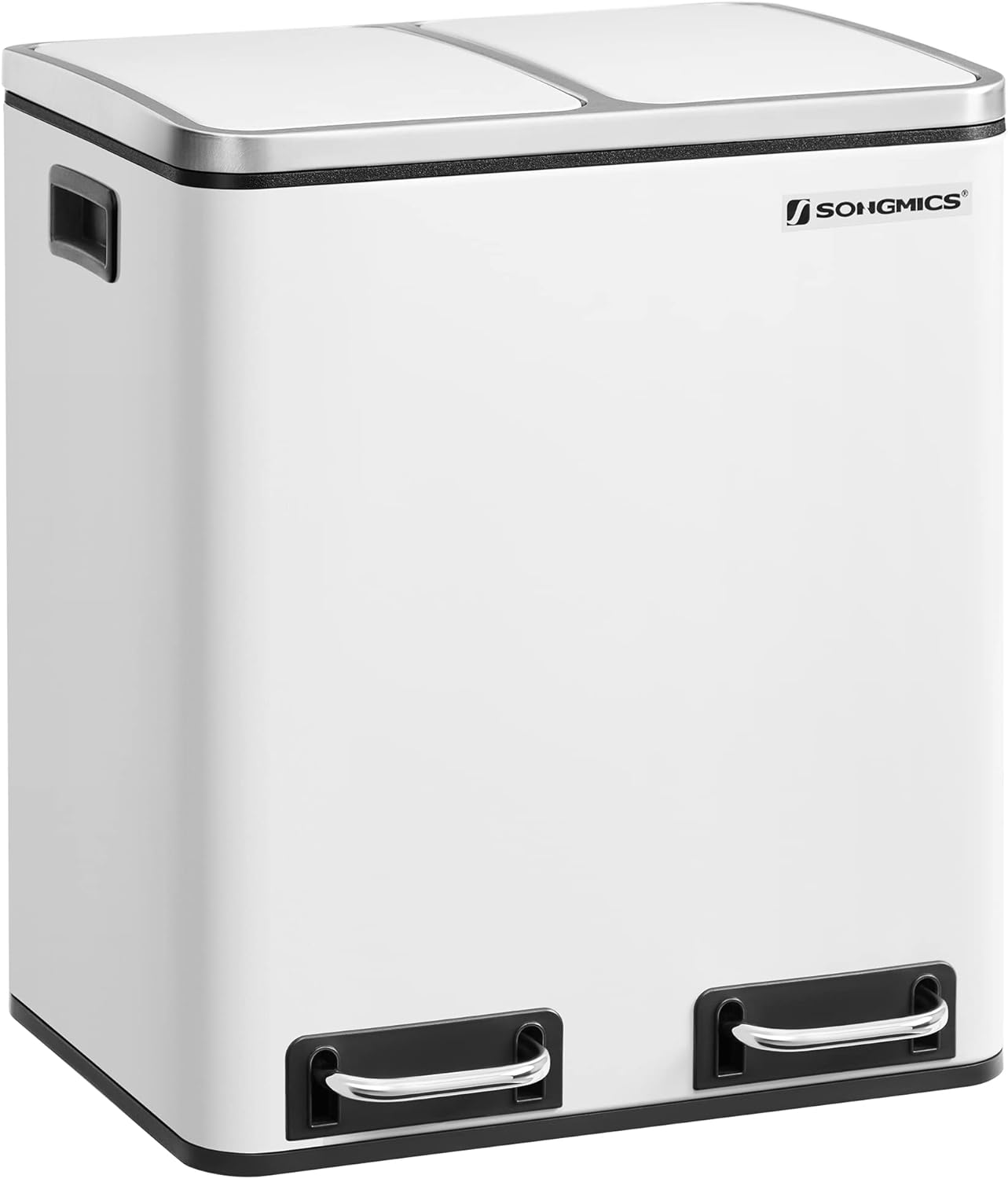 LTB30WT Mülltrennsystem Kaylee, 2 Fächer, Softclose, inkl. 15 Müllbeutel, Wolkenweiss