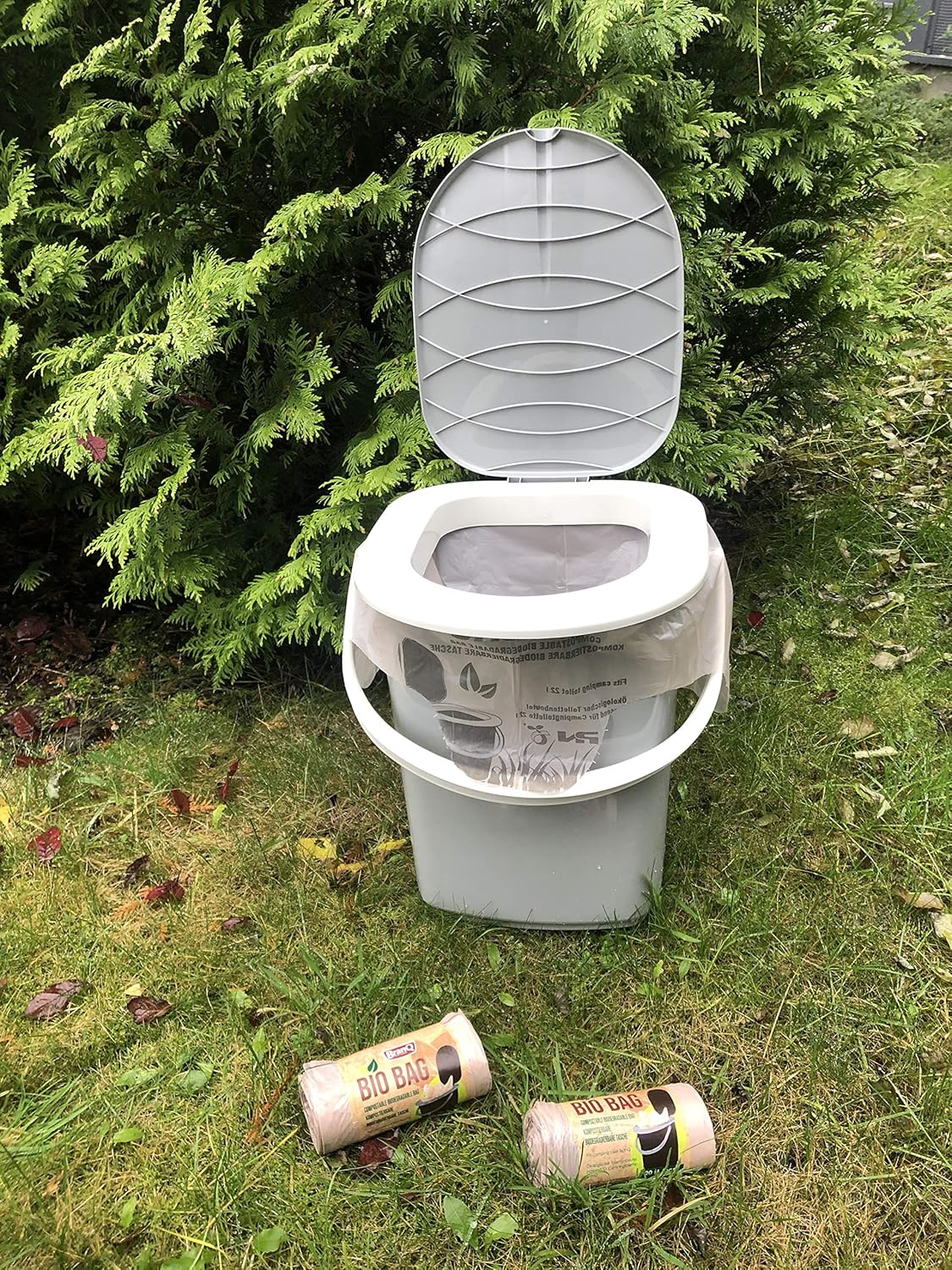 Mobile Campingtoilette mit Toilettenbeuteln, 22 L Single