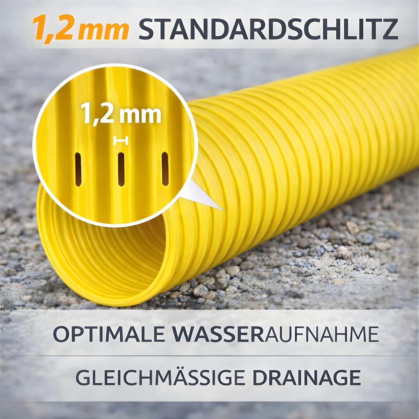 Drainagerohr DN80 perforiert, DN80 5m