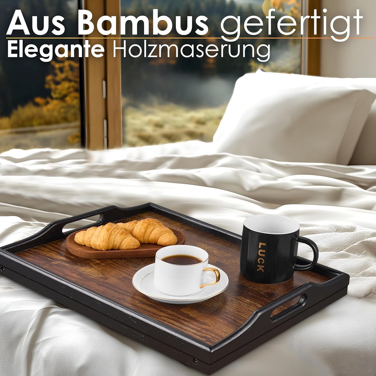 Klappbarer Bambus-Laptopständer & Frühstückstablett
