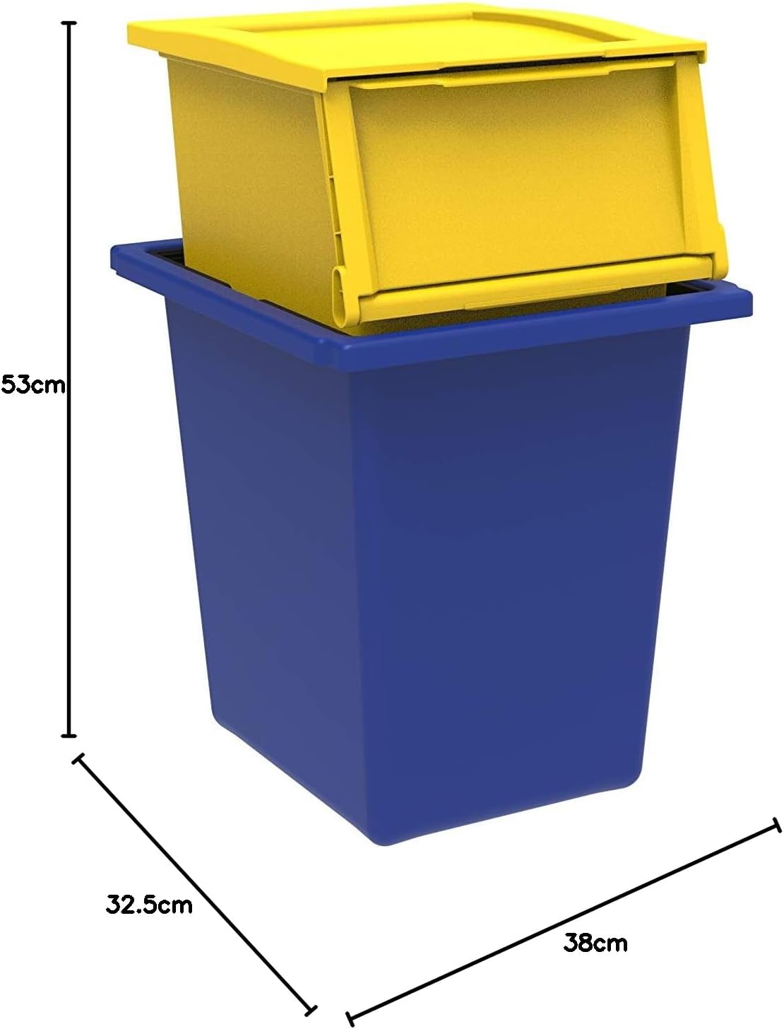 2er-Set Abfalltrennsystem Ecobin, Behälter Blau