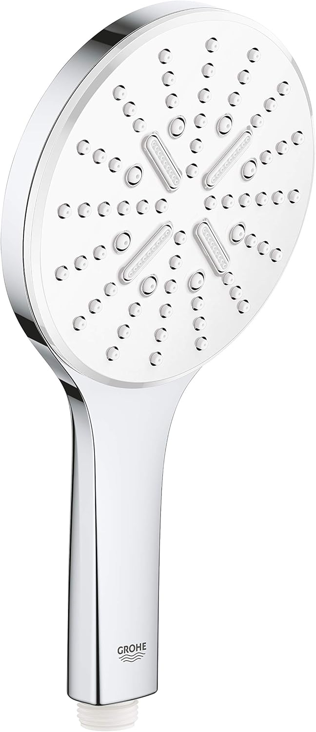 Handbrause mit 3 Strahlarten - SmartActive 130, Single rund Moon White