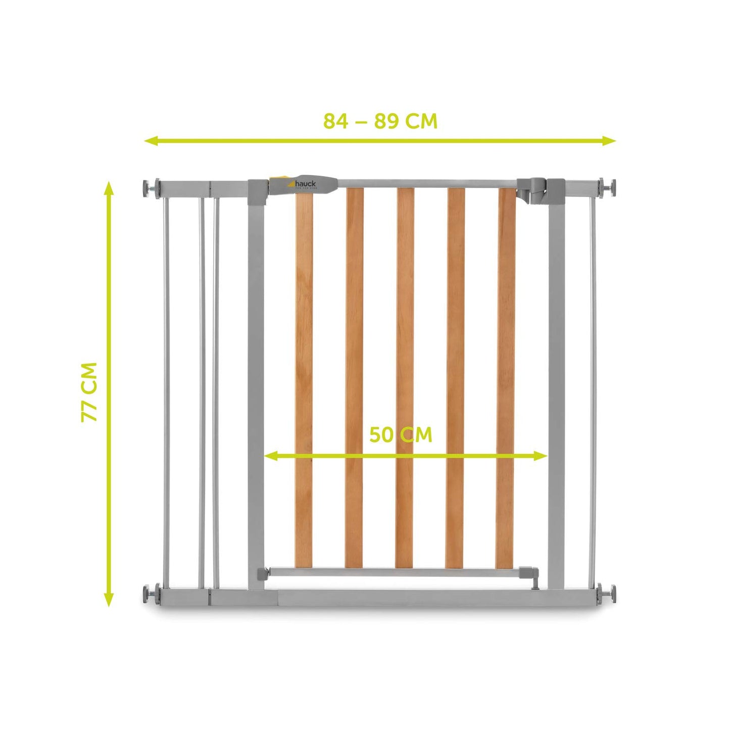 Treppenschutzgitter, 84 - 89 cm; Woodlock 2 + 9cm Verlängerung