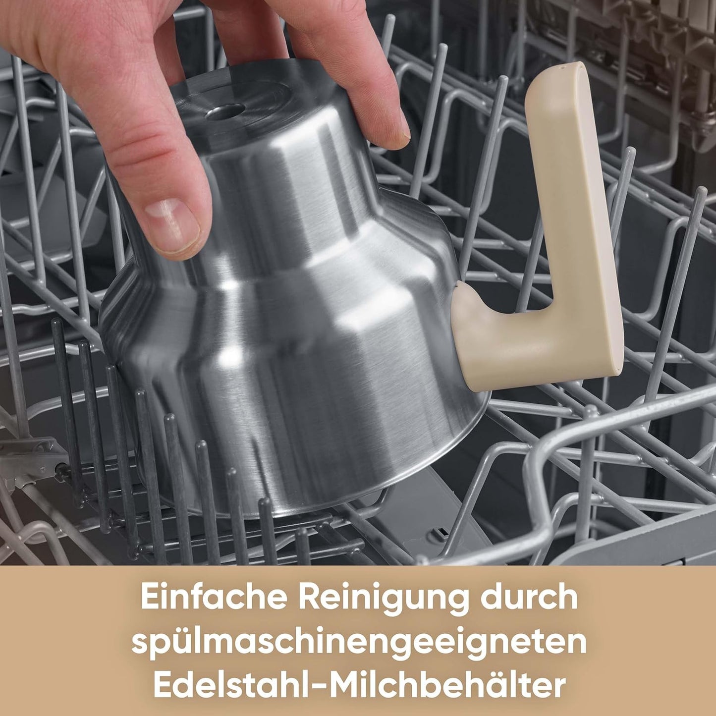 Milchaufschäumer SM 3589, NEU - Induktion, Beige