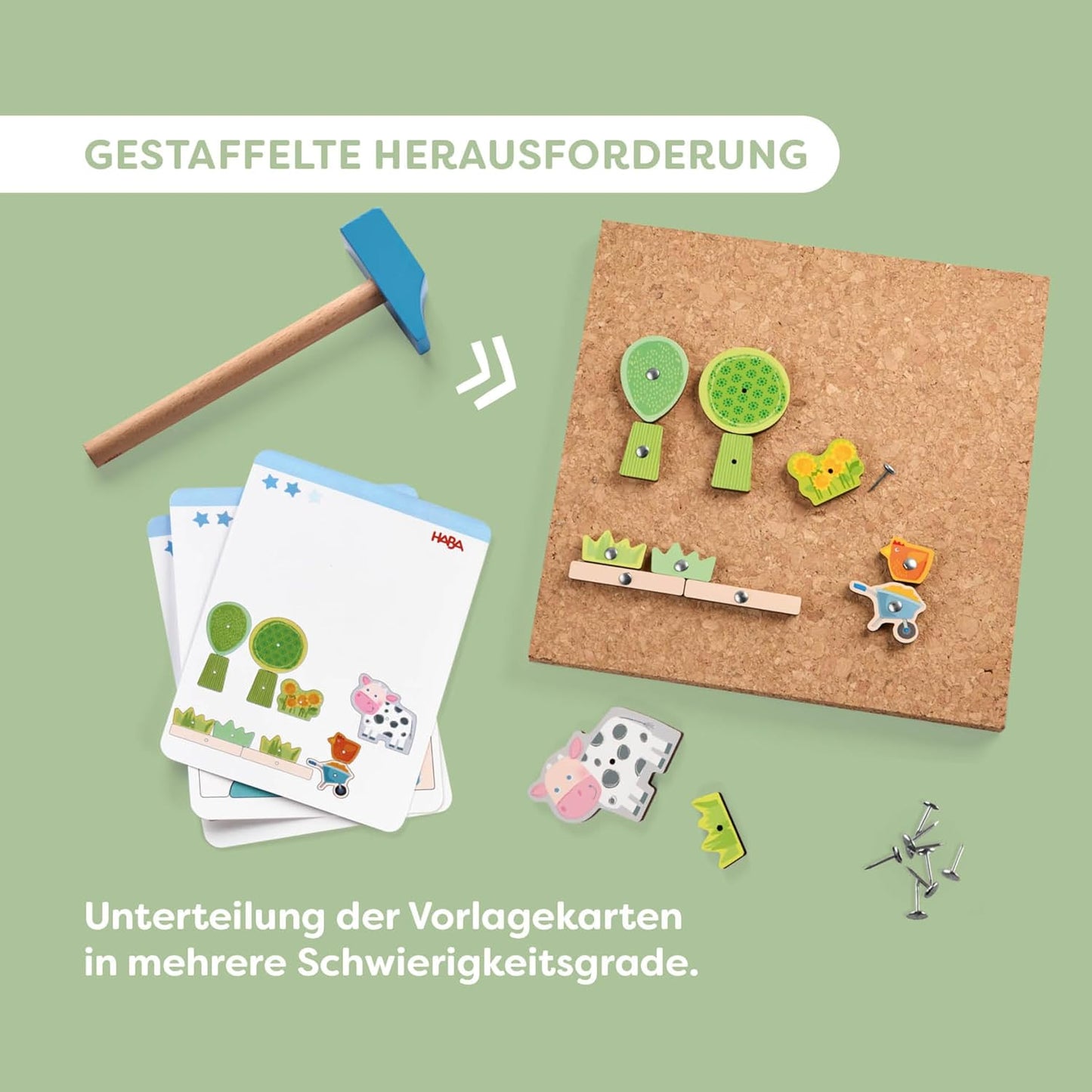 Hammer-Nagelspiel Bauernhof