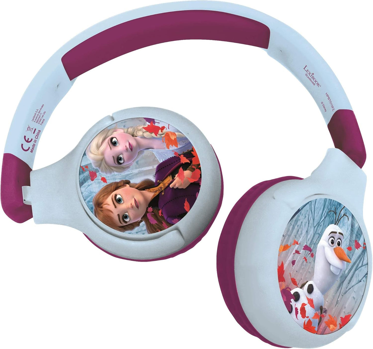2-in-1 Bluetooth-Kinderkopfhörer Disney Frozen, Die Eiskönigin