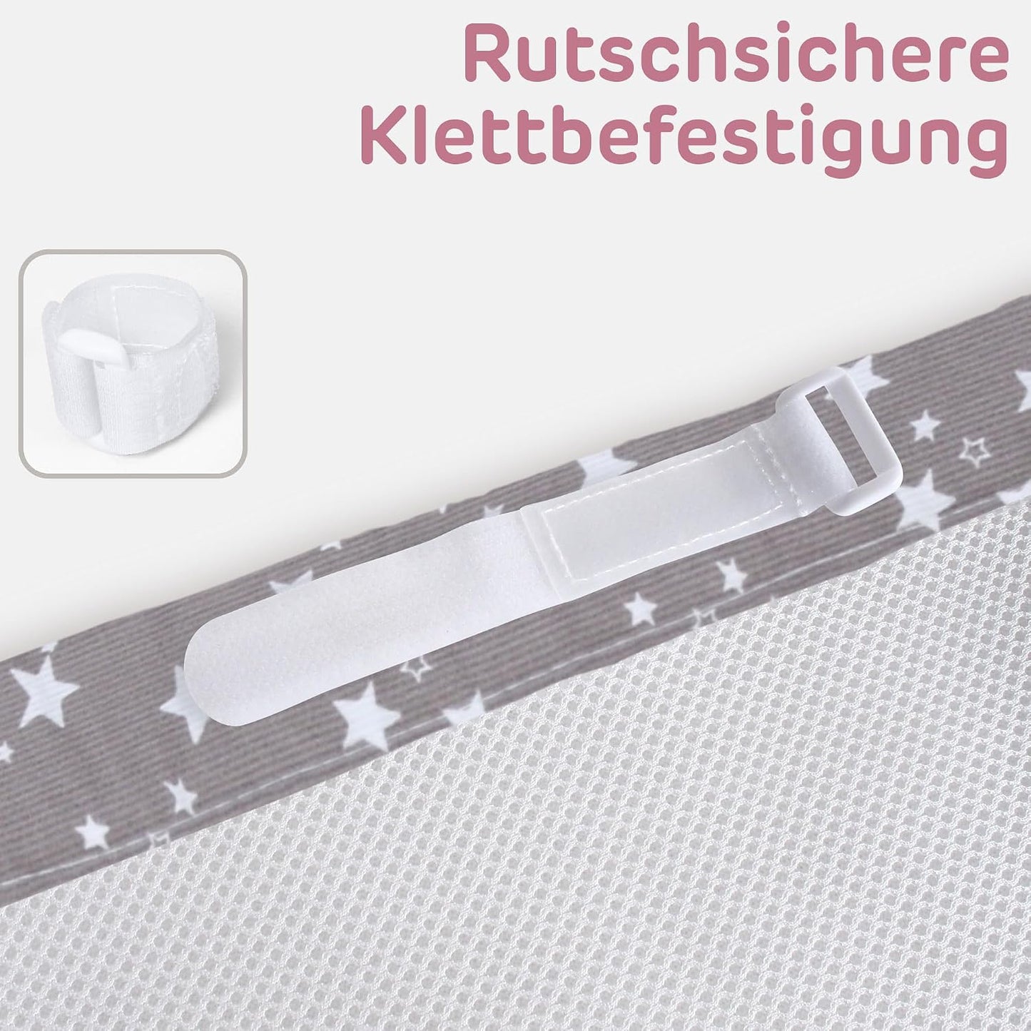 Babynestchen, Taupe Sterne Weiss für Modell Boxspring XXL