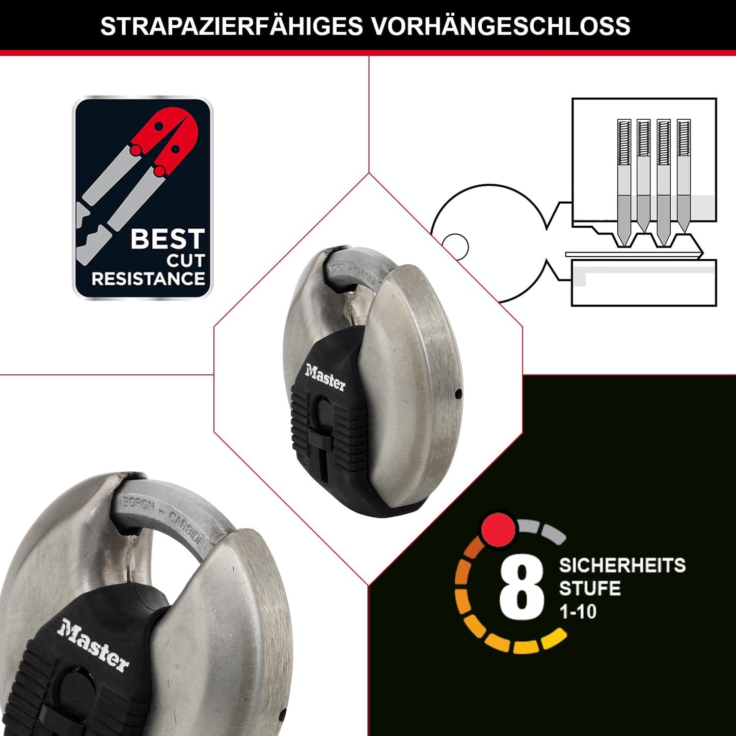 Disc-Vorhängeschloss M40EURT (2 Stück), Small + 2er-Pack Small