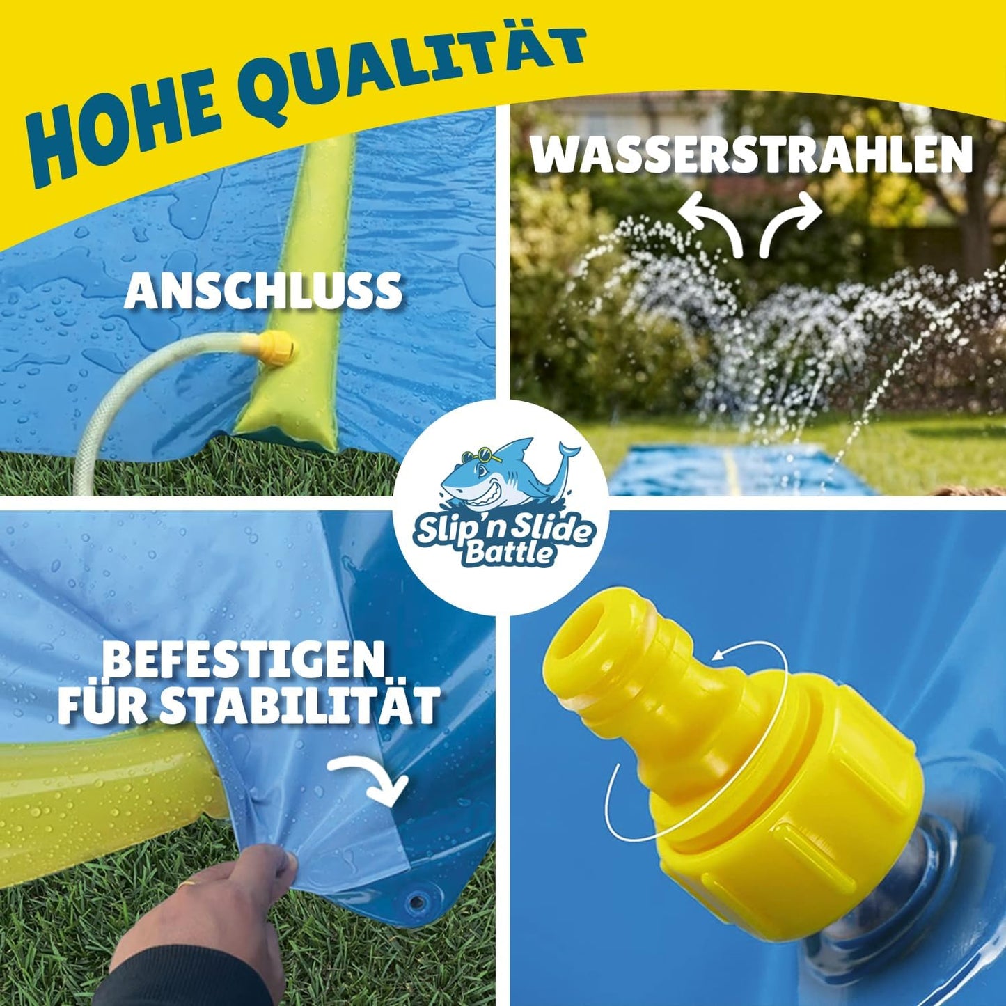 Doppel-Wasserrutschmatte mit Gleitseife