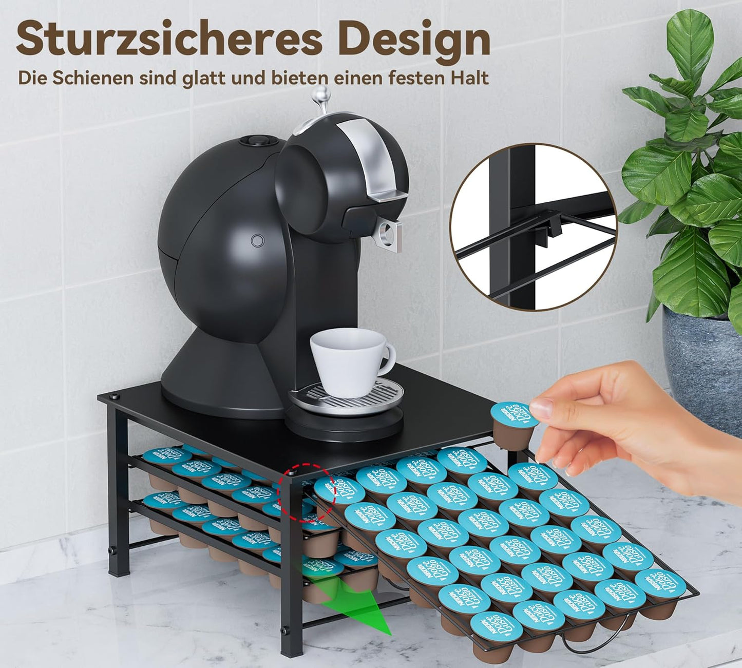 Kapselhalter für Dolce Gusto, 90 Kaffeekapseln