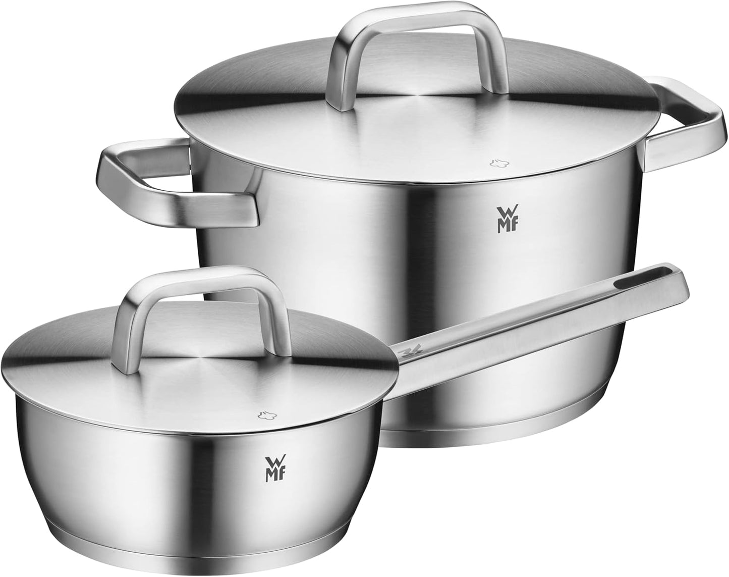 Kochtopf Set stahlgrau, Topf + Stielkasserolle