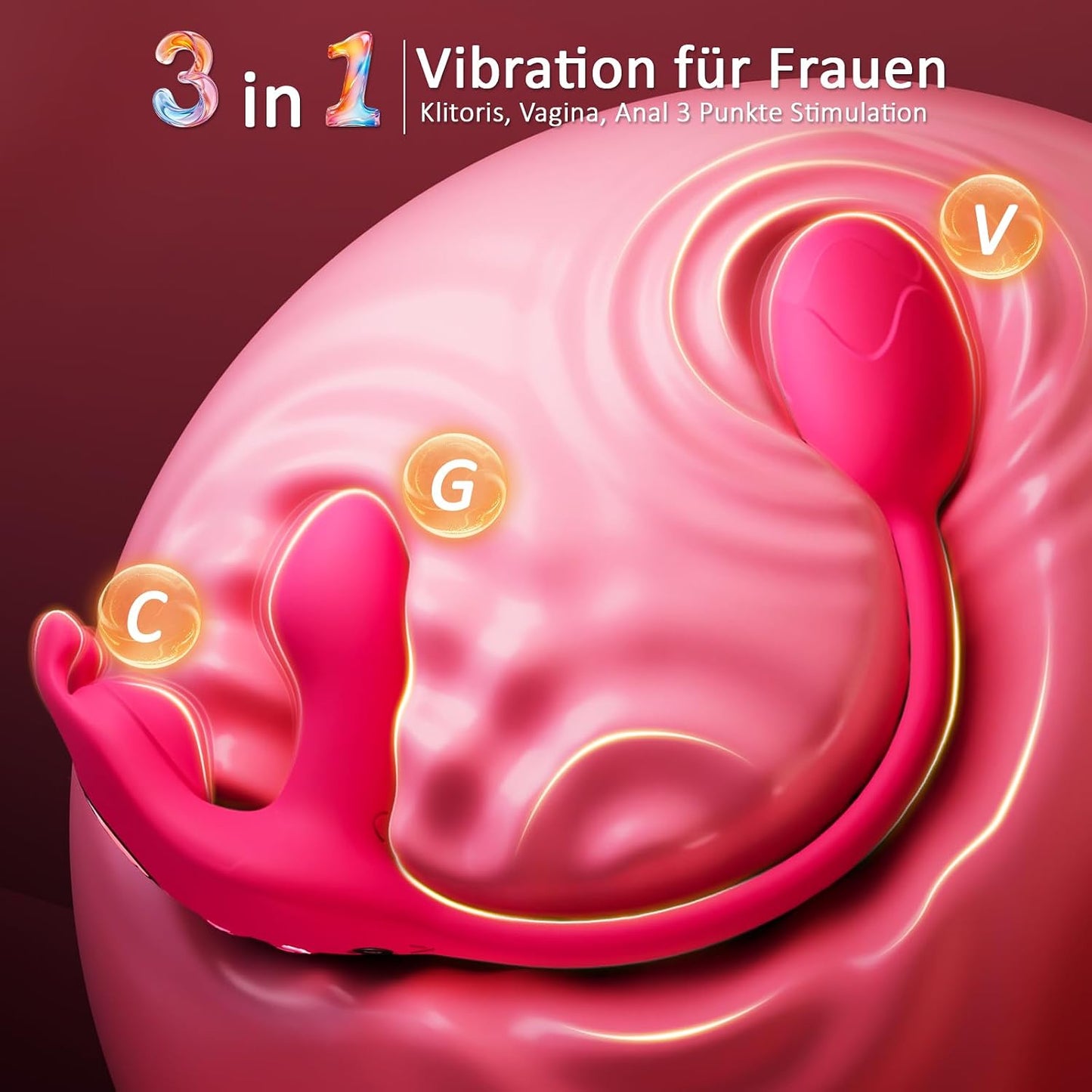 3-in-1 Höschen Butterfly Vibrator mit App-Steuerung