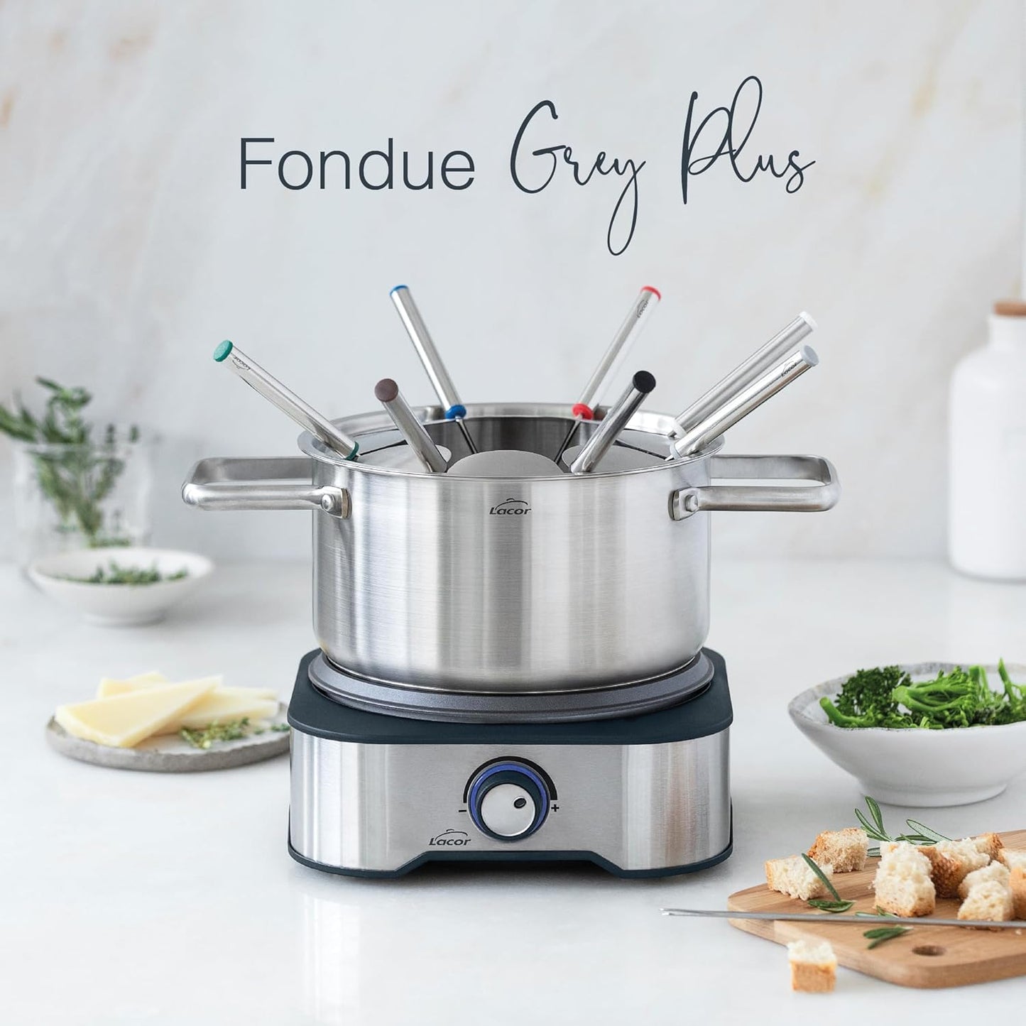 Fondue-Set mit 8 Gabeln