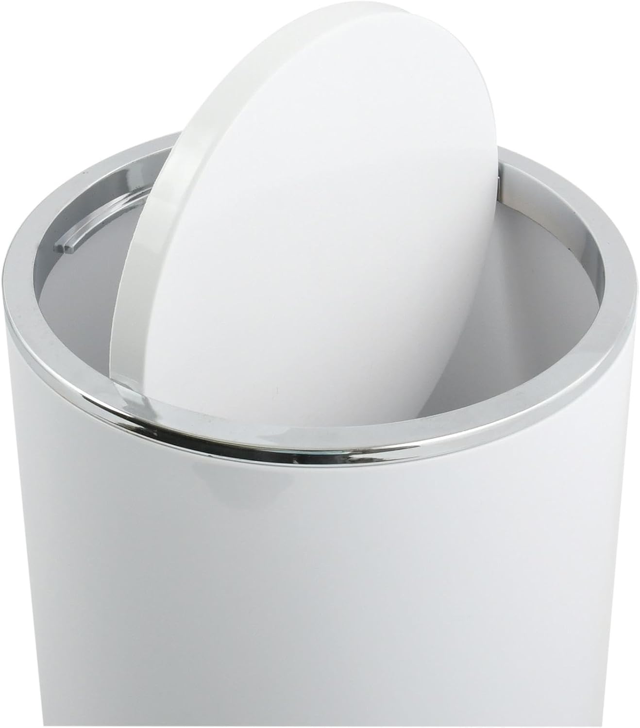 Kosmetikeimer Aspen mit Schwingdeckel, Weiß