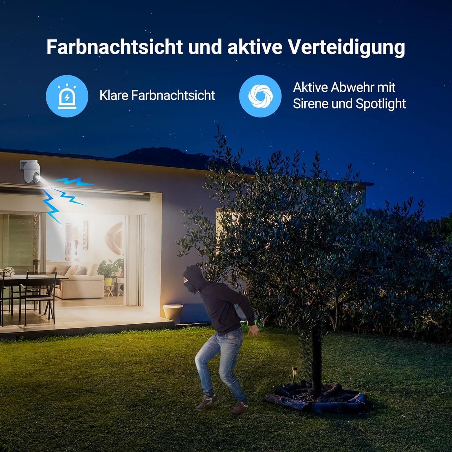 WLAN Überwachungskamera C8c, Weiss