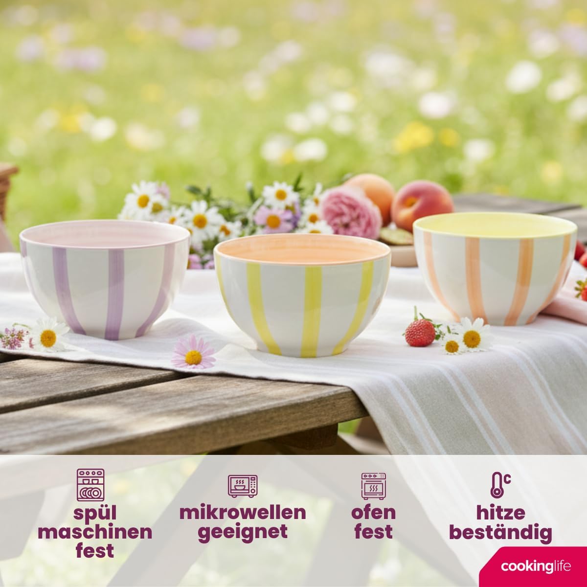 6-teiliges Schüssel-Set, 6 Schalen ø 14cm
