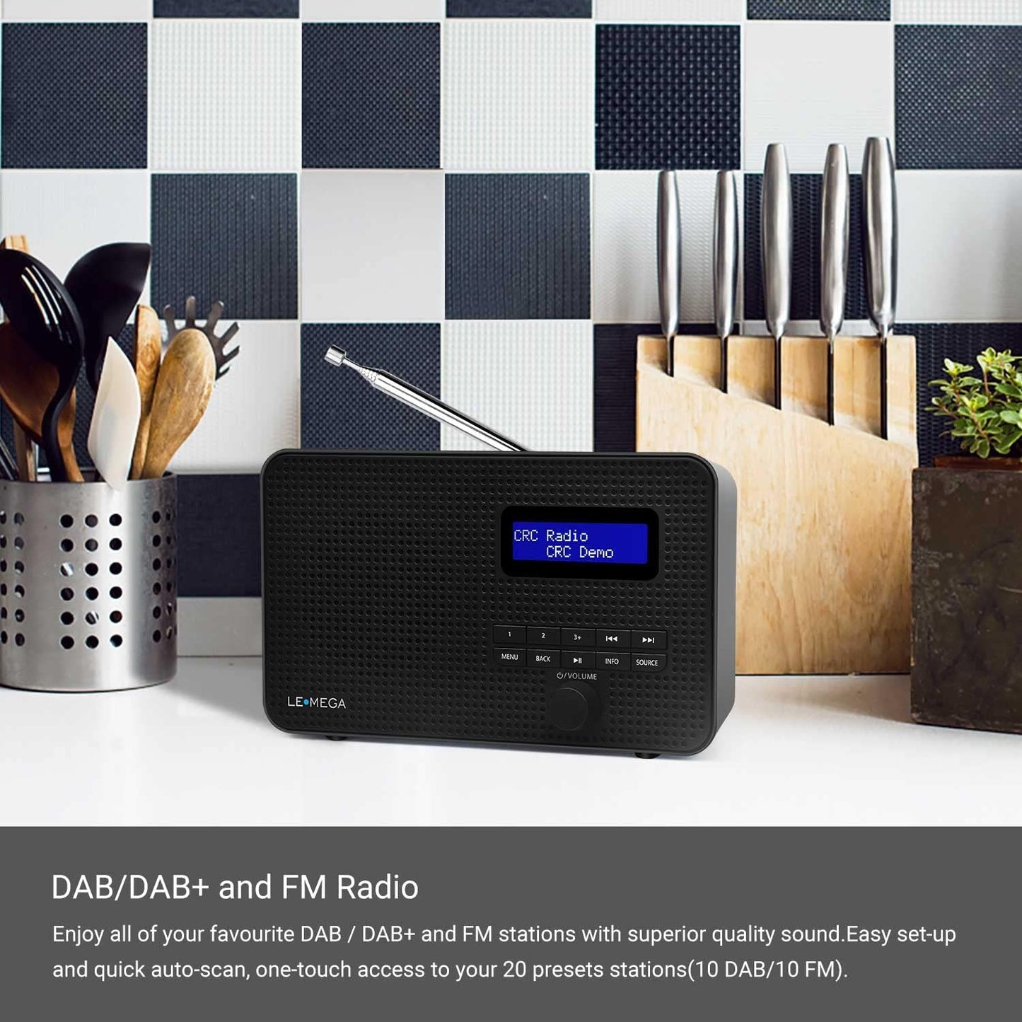 DAB/DAB+ Radio DR1, Schwarz