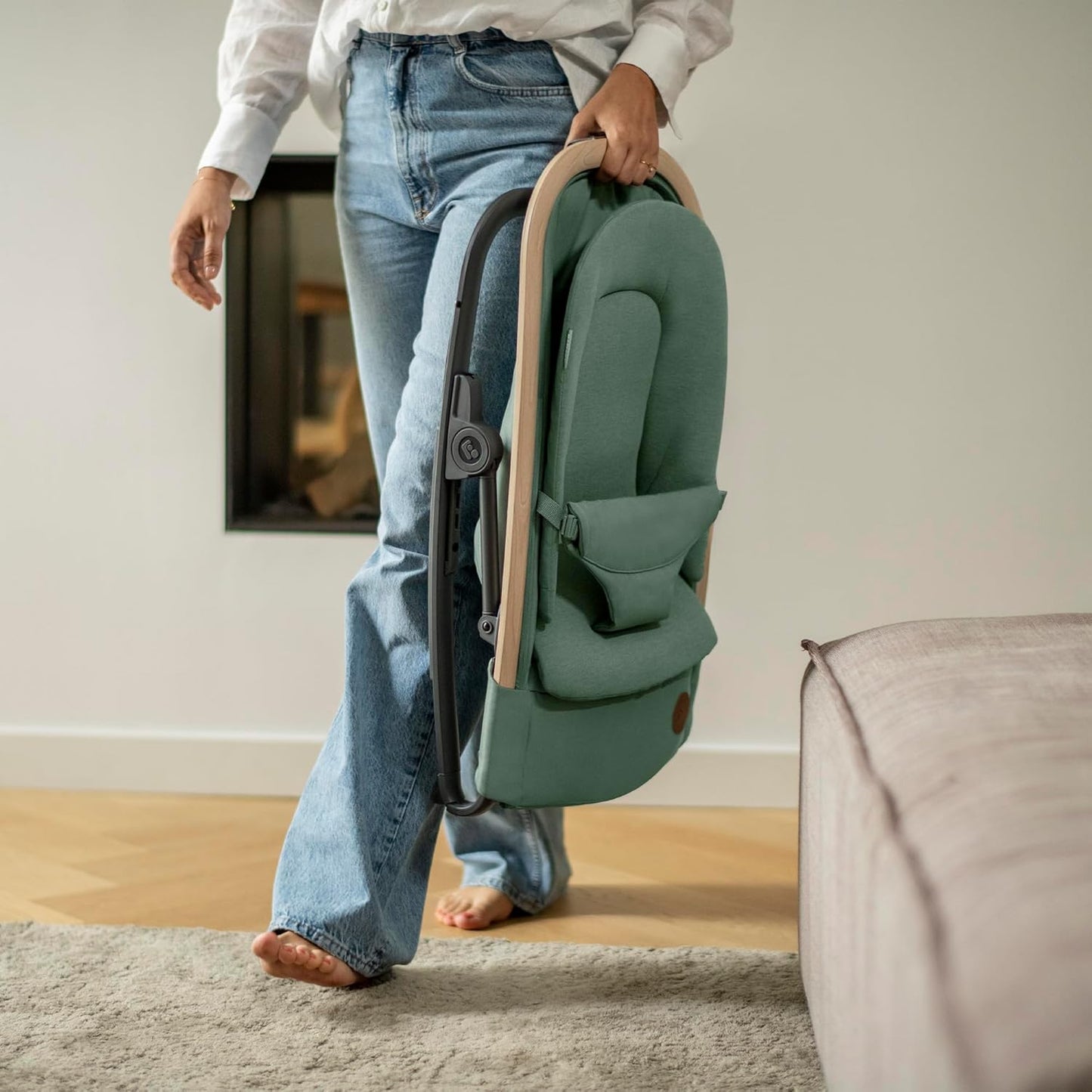 2-in-1-Babywippe Kori mit Spielzeugbogen, Beyond Green