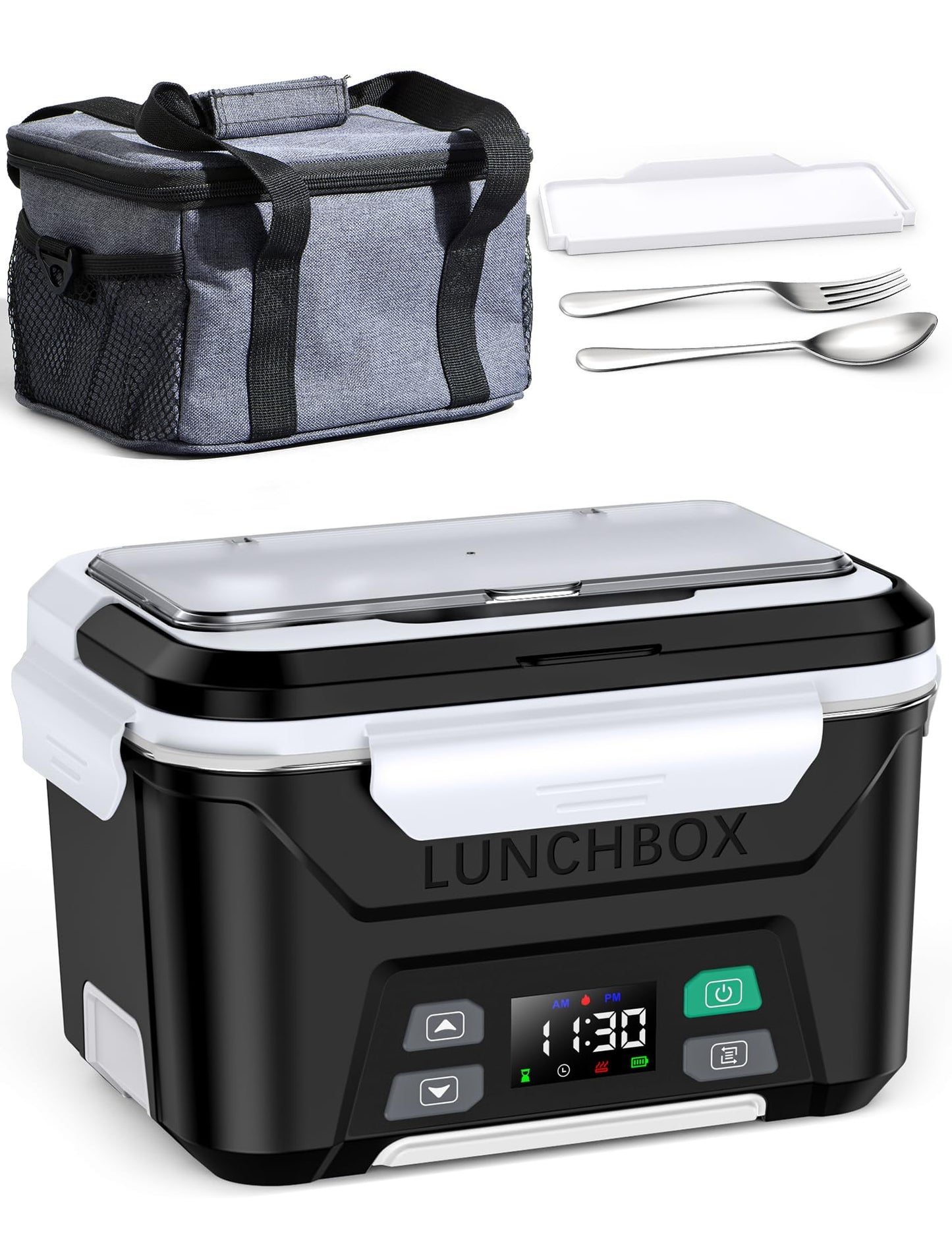 Elektrische Lunchbox mit Aufheizfunktion, Schwarz