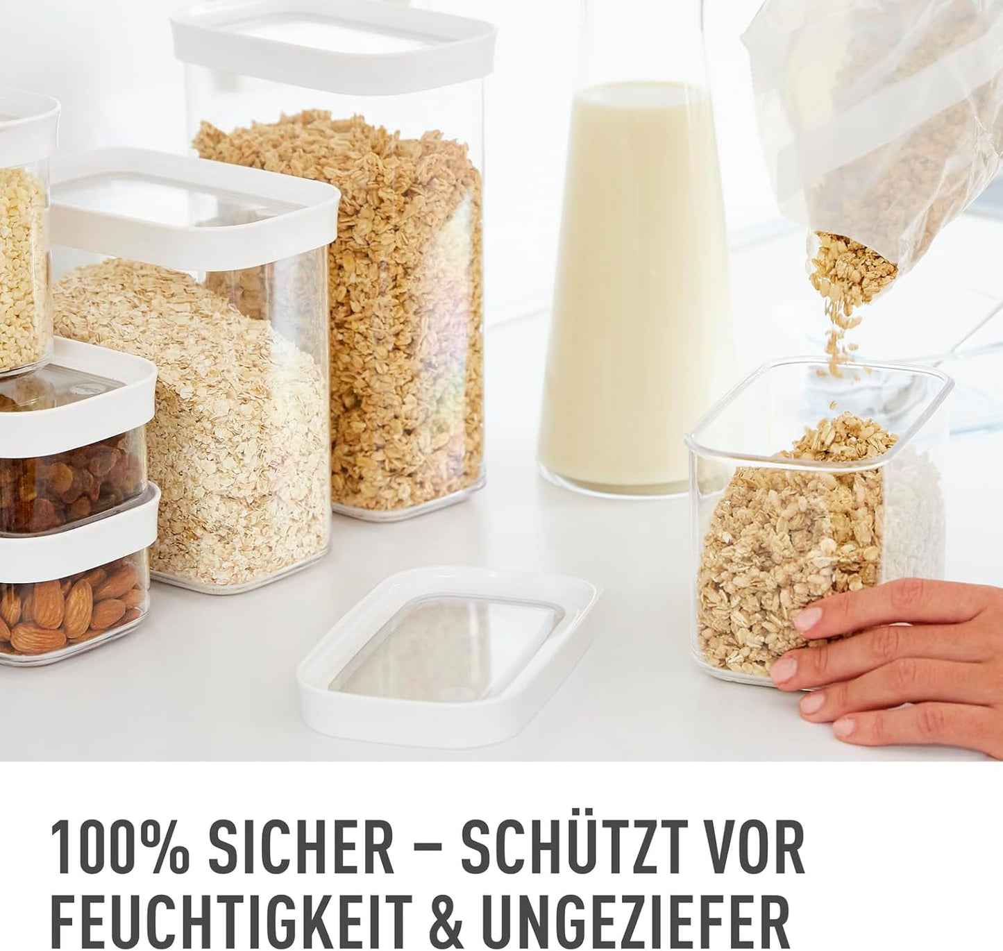3-teiliges Optima Vorratsdosen-Set, Trockenvorrat 0.45 / 1 / 1.6 L Transparentes