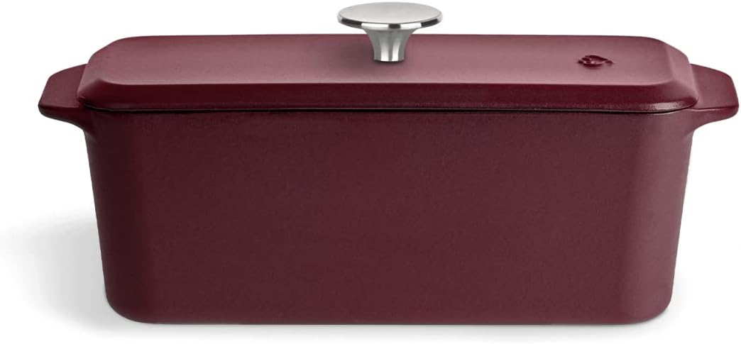 Kastenform mit Deckel, Guseisen Rot