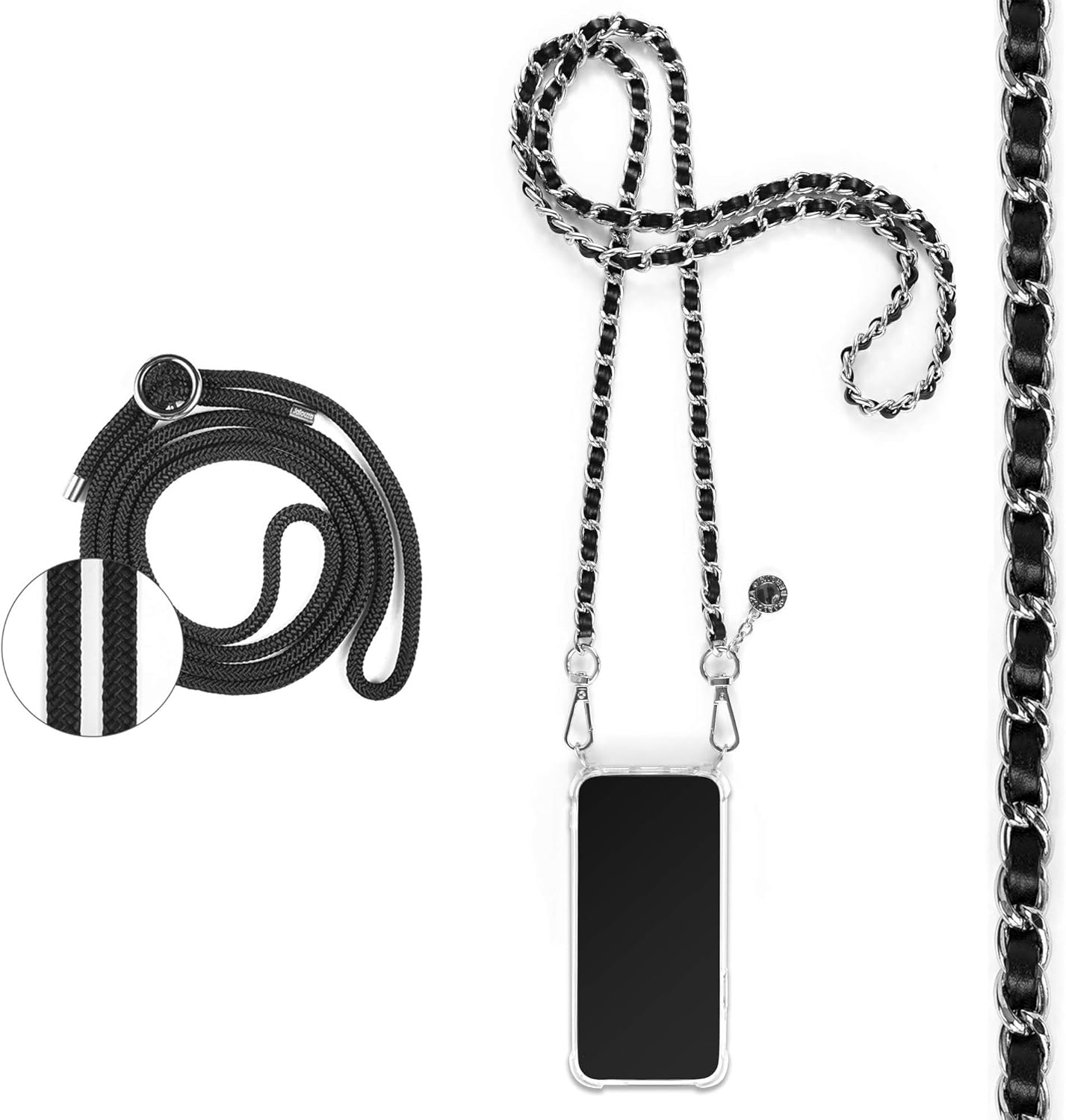 Handykette & Hülle Set Amber für iPhone 12/12 Pro, Kette Anker + Kordel, iPhone 12 / 12 Pro