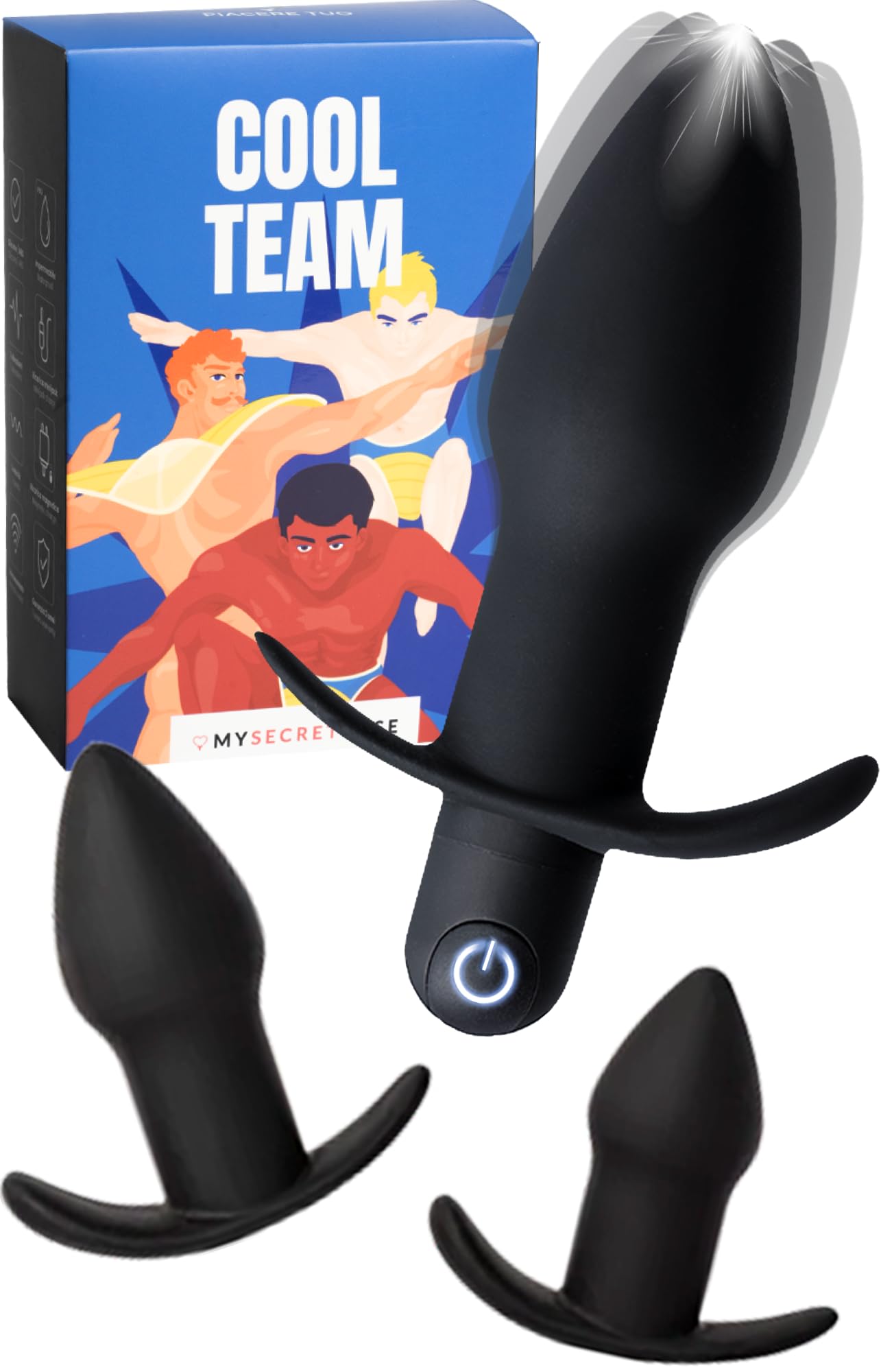 3-teiliges Analplug Vibrator-Set Cool Team mit Fernbedienung, Cool Team
