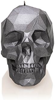 Skull Low-Poly Kerze 3D Aesthetic, Stahl