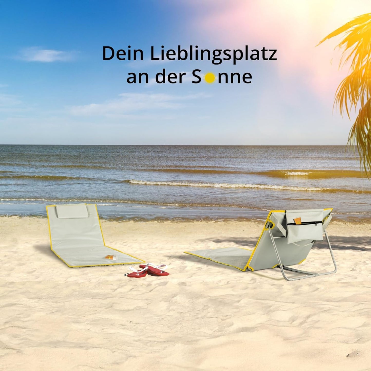 2er-Set Beachmatte Layla, Gelb 2