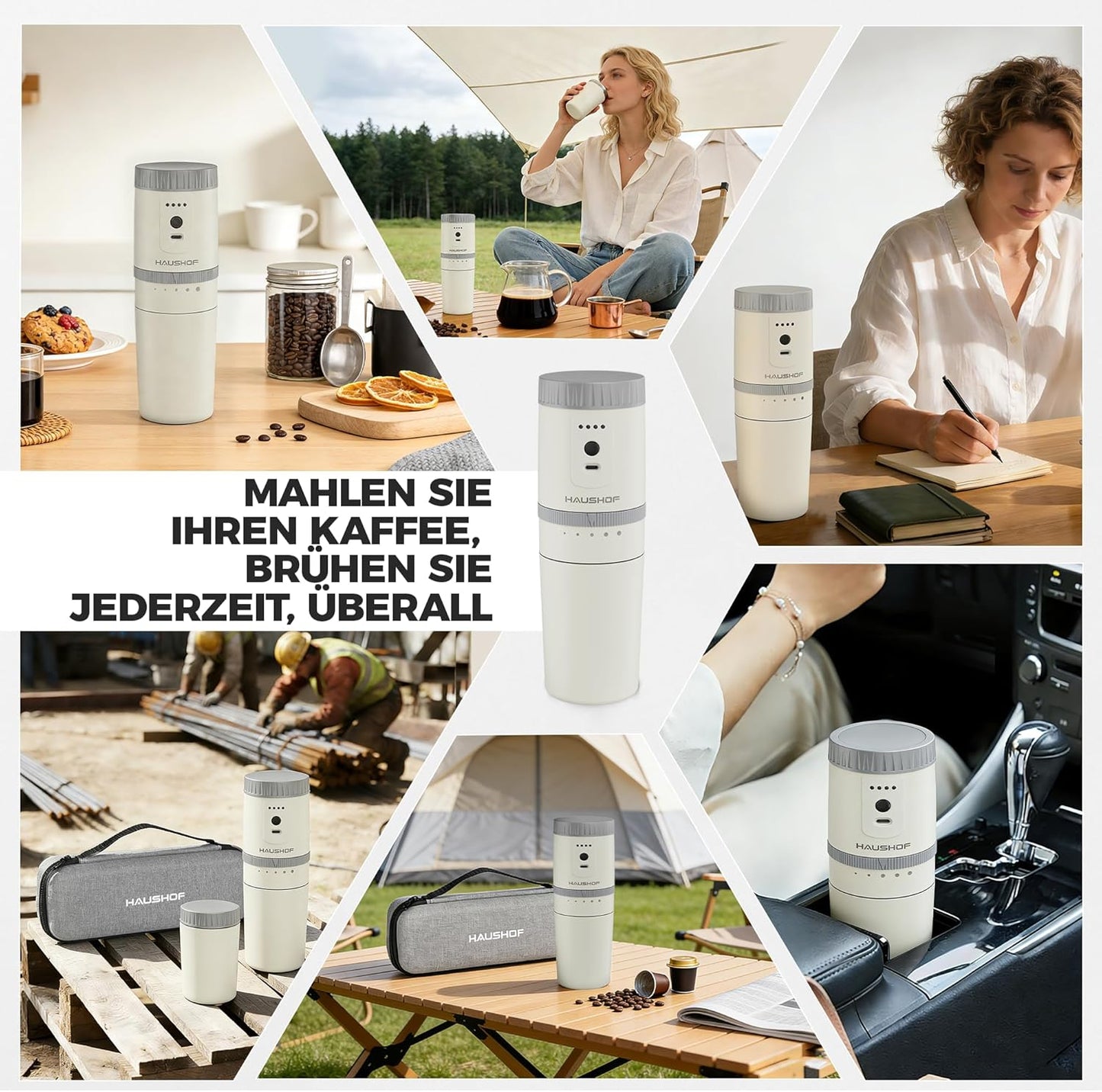 Elektrische Kaffeemühle, Weiss