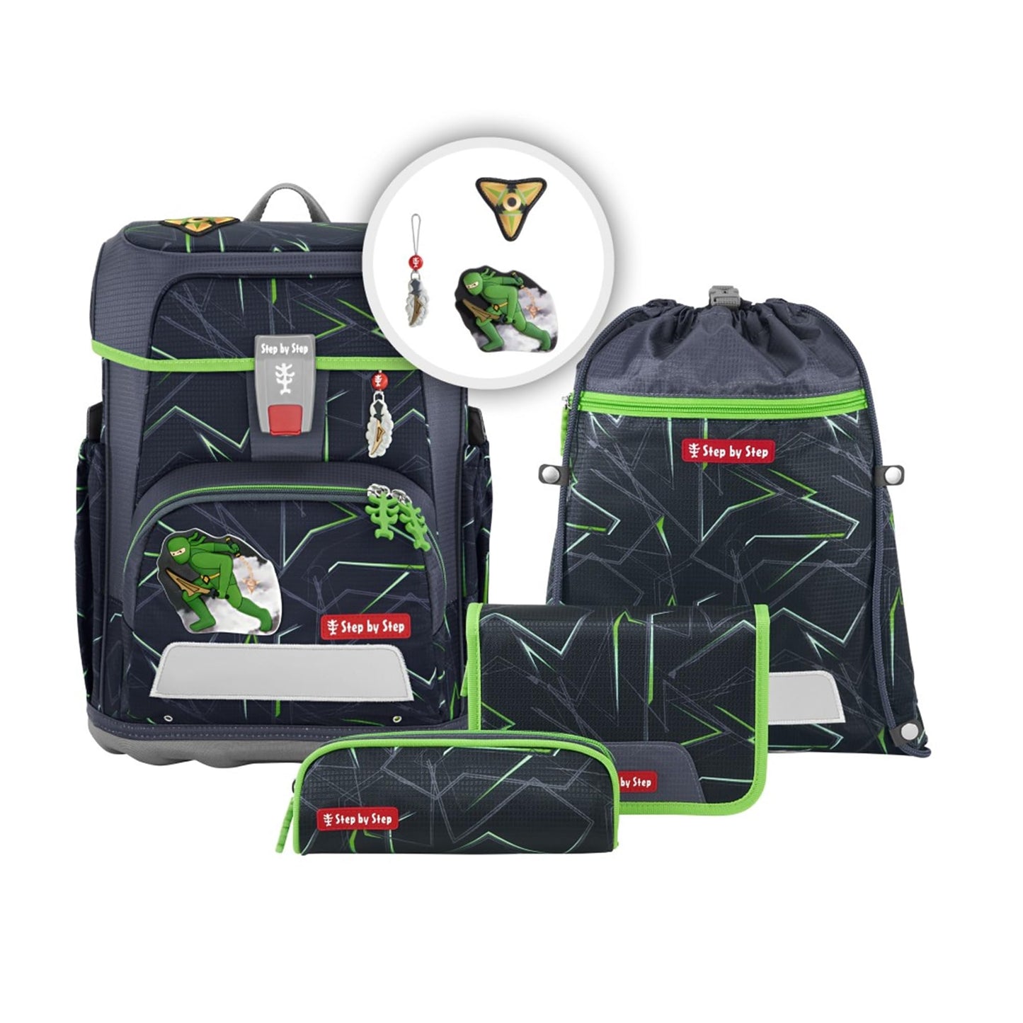 Ergonomisches Schulranzen-Set, Ninja Kimo