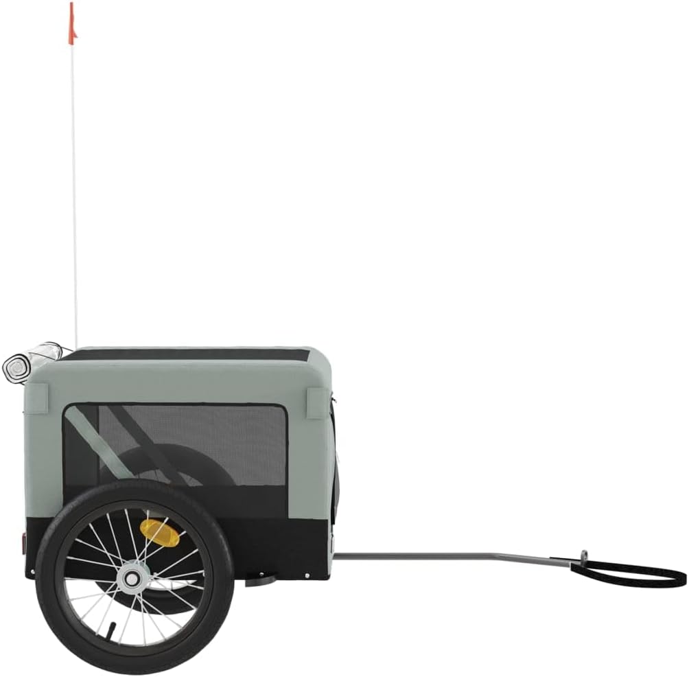 Veloanhänger für Haustiere, 63 x 123 x 66 cm Grau