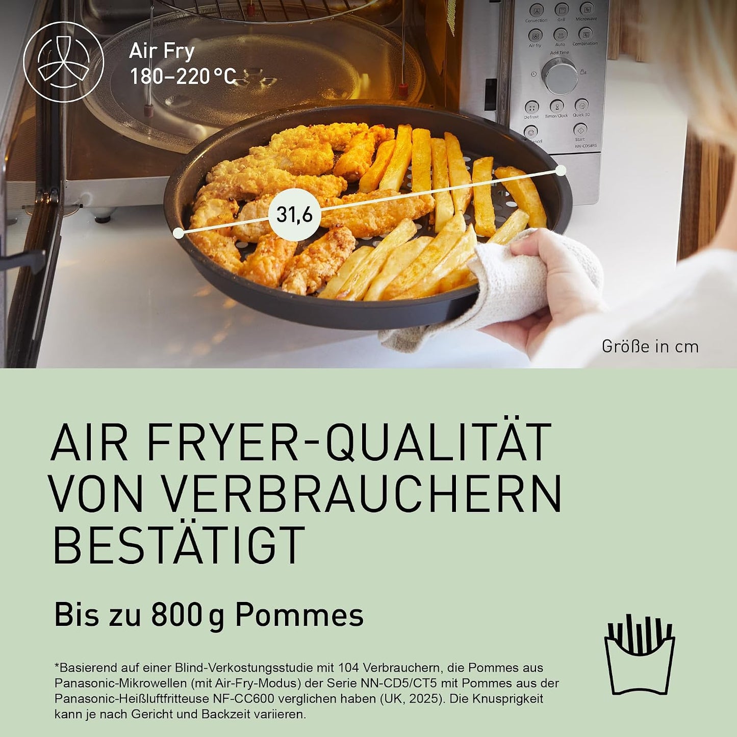 Kombi-Mikrowelle mit Airfryer-Funktion