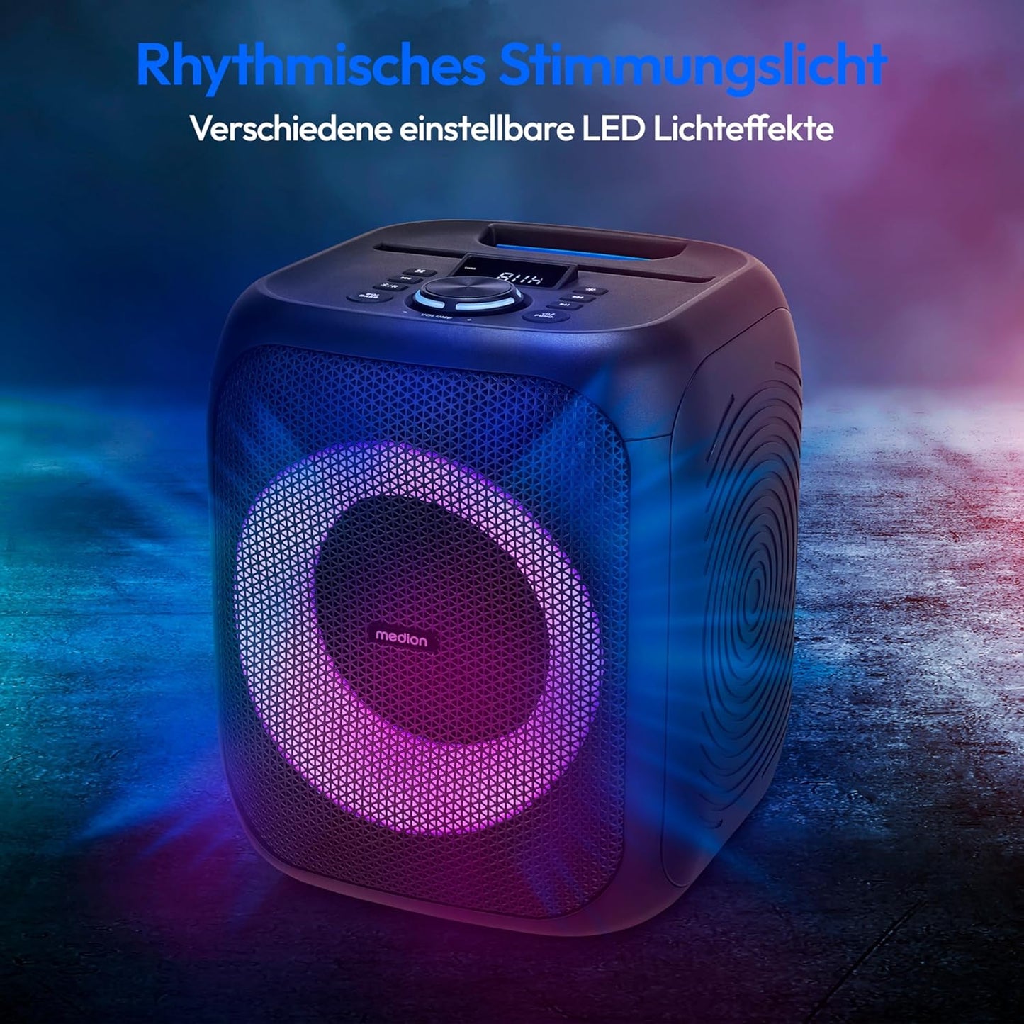 Partylautsprecher mit Bluetooth und Mikrofon