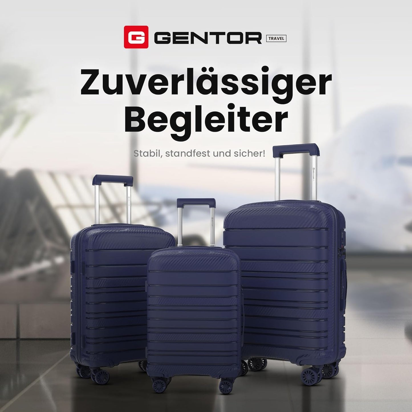Hartschalen-Reisekoffer, L Navy Blau