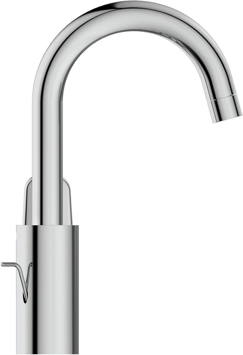 Ceraflex Waschtischarmatur mit Zugknopf-Ablaufgarnitur, hoher Auslauf Auslaufhöhe 191mm Chrom