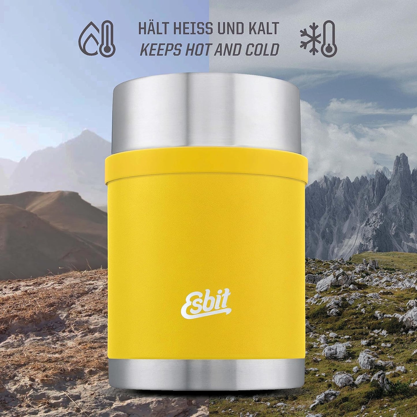 Thermobehälter Sculptor, Sunshine Yellow 1000 ml Ohne Manschette