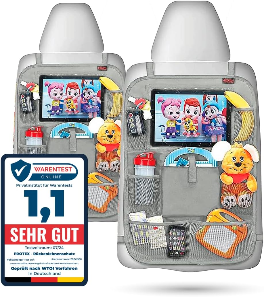 2er Set Rücksitz-Organizer, Organizer Grau 2er Set