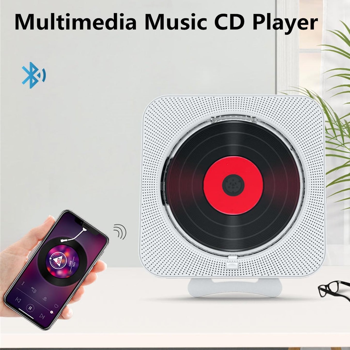 CD-Player mit Bluetooth, Weiss