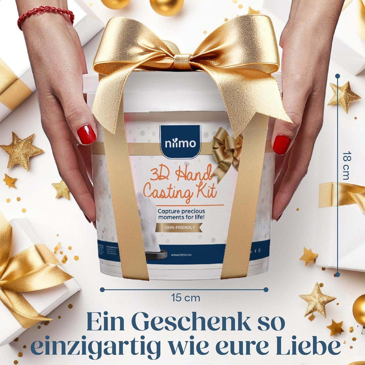 3D Handabdruck-Set für Paare, Deluxe Gipsabdruck-Set