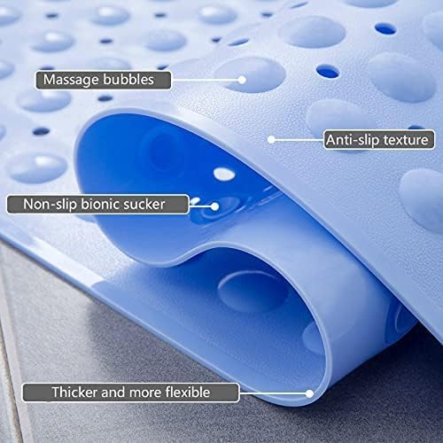 Rutschfeste Anti-Schimmel Duschmatte 120x80 cm, Grau 120 x 80 cm (Rechteckig)